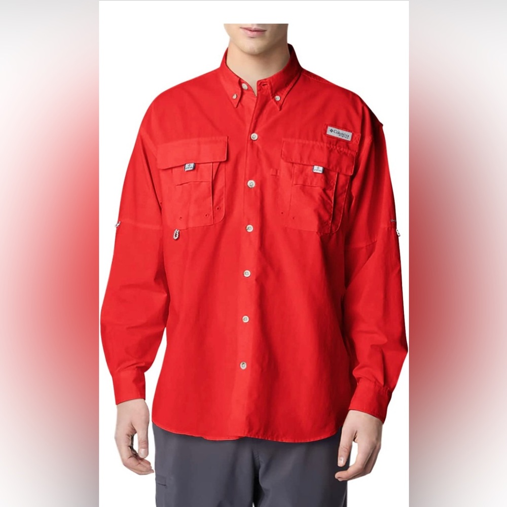 New out door red shirt. Sun protection. - Picture 1 of 7